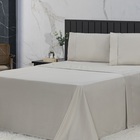 Jogo De Cama King Percal 400 Fios Ponto Palito 04 Peças  Anti