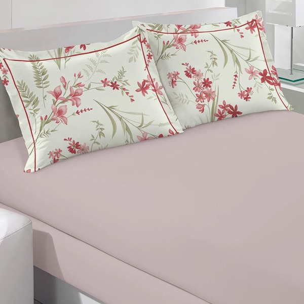 Jogo De Cama King Reflete Estampado Jaine Vermelho 180 Fios B