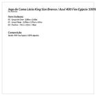 Jogo De Cama King Size Branco / Azul 400 Fios Egípcio 100% Al