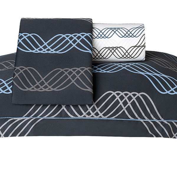 Jogo De Cama King Size Lepper 100% Algodão Infinito Chumbo