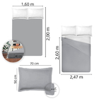 Jogo De Cama King Size Liso 300 Fios Nova América Cinza