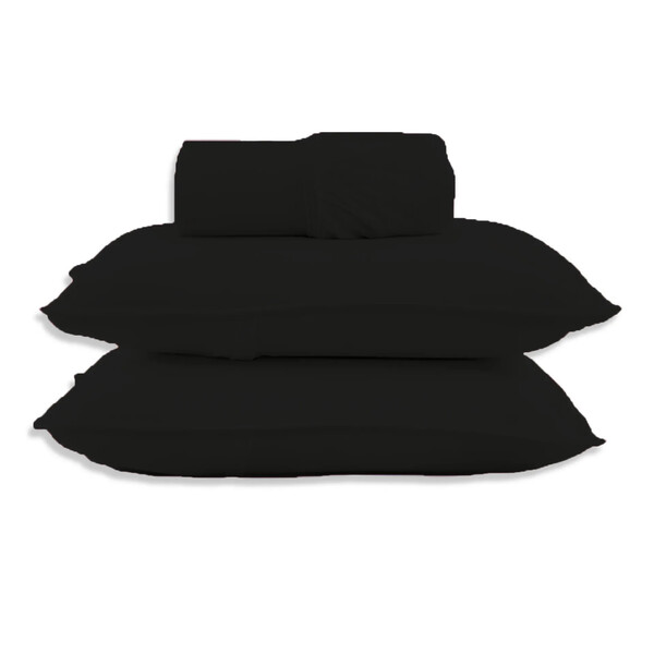 Jogo De Cama - King Size - Malha - 3 Peças - 100% Algodão - P