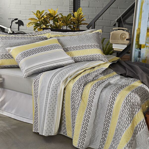 Jogo De Cama - King Size - Prata - 150 Fios - Miguel - 4 Peça