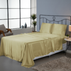 Jogo De Cama King Sublime Dourado Valle Enxovais 4 Peças