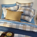 Jogo De Cama Legato Xadrez Azul Malha King 04 Peças - 100% Al