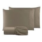 Jogo De Cama Lençol 400 Fios Casal P. Palito 4 Pçs Bege Casa