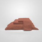 Jogo De Cama Lençol 400 Fios Casal P. Palito 4 Pçs Salmao Cas