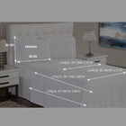 Jogo De Cama Lençol 400 Fios King P.palito 4 Pçs Branco Casa