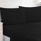 Jogo De Cama Lençol 4 Peças Casal Preto Preto