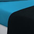 Jogo De Cama Lençol 4 Peças King Azul Marinho Azul Turqueza