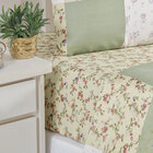 Jogo De Cama Lençol Bouti Solteiro 03 Peças Verde