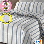 Jogo De Cama Lençol Casal 4 Peças 150 Fios Antialérgico Cames