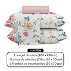 Jogo De Cama Lençol Casal 4 Peças 150 Fios Antialérgico Cames