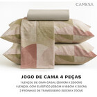 Jogo De Cama Lençol Casal 4 Peças 150 Fios Antialérgico Camesa
