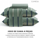Jogo De Cama Lençol Casal 4 Peças 150 Fios Antialérgico Camesa