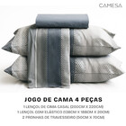 Jogo De Cama Lençol Casal 4 Peças 150 Fios Antialérgico Camesa