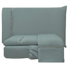 Jogo De Cama Lençol Casal Apolo Micropercal 300 Fios - Chumbo