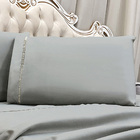 Jogo De Cama Lençol Casal Realce Percal 400 Fios 4 Peças - Ci