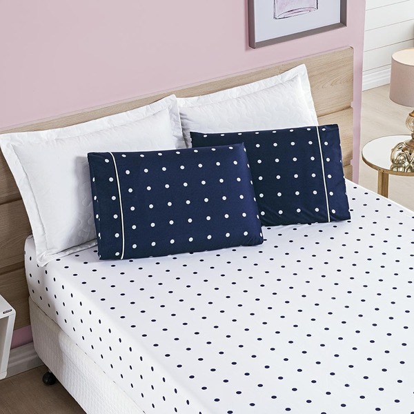 Jogo De Cama Lençol Celine Casal Queen 03 Peças Micropercal 2