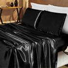 Jogo De Cama Lençol Cetim Casal Romantic 04 Peças Preto