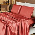 Jogo De Cama Lençol Cetim Casal Romantic 04 Peças Telha