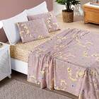 Jogo De Cama Lençol Dallas Casal Padrão Microfibra 4 Peças -