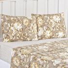 Jogo De Cama Lençol Dallas Solteiro Microfibra 3 Peças - Cáqu