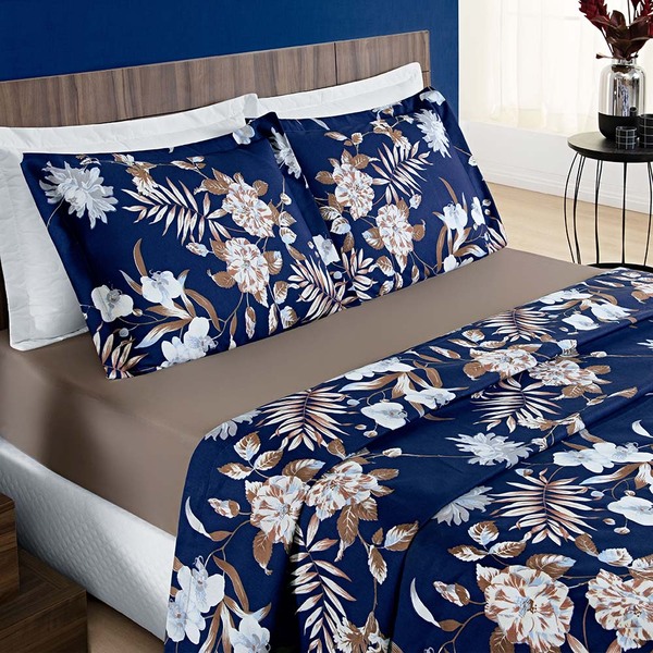 Jogo De Cama Lençol Dreams Casal King 04 Peças Tecido Percal