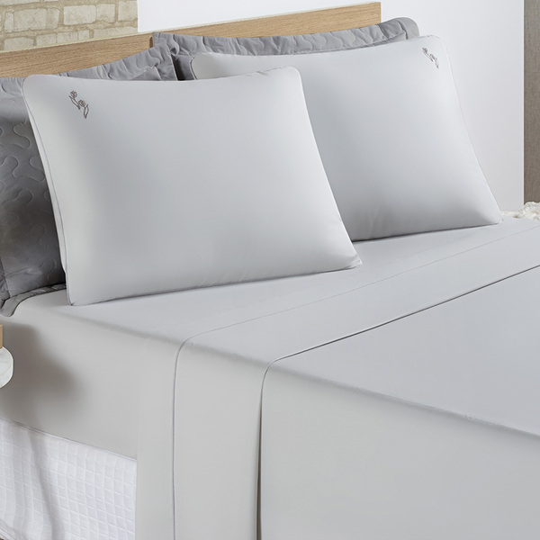 Jogo De Cama Lençol Joana Casal Queen Tecido Algodão 200 Fios