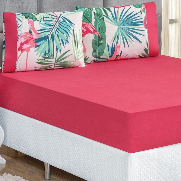 Jogo De Cama Lençol King 3 Peças Verde