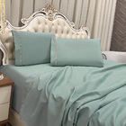 Jogo De Cama Lençol King Realce Percal 400 Fios 4 Peças - Ale