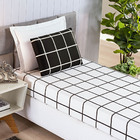 Jogo De Cama Lençol Minimalista Quadriculado Solteiro 02 Peça