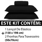 Jogo De Cama Lençol Queen Antialérgico 3 Peças 158x198x30cm B