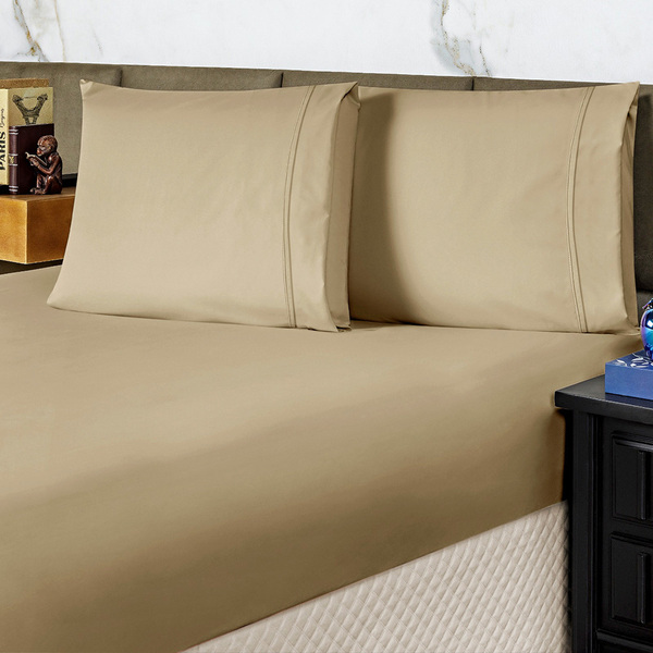 Jogo De Cama Lençol Queen Conforto Percal 300 Fios 3 Peças -