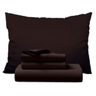 Jogo De Cama Lençol Queen Marrom 3pçs Padrão