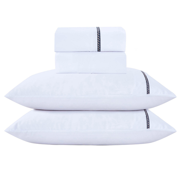 Jogo De Cama Lençol Queen Veraneio Percal 300 Fios 4 Peças -