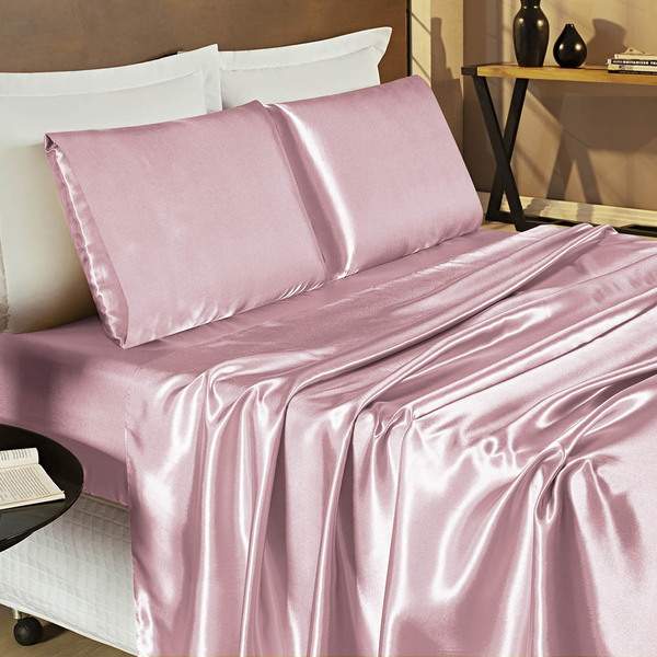 Jogo De Cama Lençol Romance Casal King Tecido Cetim Charmouss