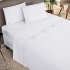 Jogo De Cama Lençol Rubi Solteiro Ponto Palito Percal 180 Fio