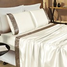 Jogo De Cama Lençol Safari Casal King Tecido Cetim Charmousse