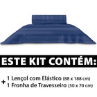 Jogo De Cama Lençol Solteiro 2 Peças 100 Algodão 300 Fios 88x