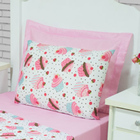 Jogo De Cama Lençol Solteiro Alegria 2 Peças Cupcake - Rosa -