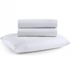 Jogo De Cama Lençol Solteiro Micro Percal 300 Fios Com 3 Peça