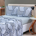 Jogo De Cama Lençol Sonho Bom Casal Em Malha 4 Peças - Cinza