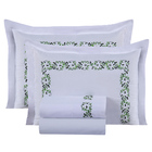 Jogo De Cama Lençol Square Queen Bordado  4 Pçs - Branco - 10