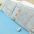 Jogo De Cama Malha 100% Algodão 3 Peças Queen Azul  Casa Dona