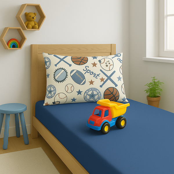 Jogo De Cama Malha 100% Algodão Solteiro Soft Sports