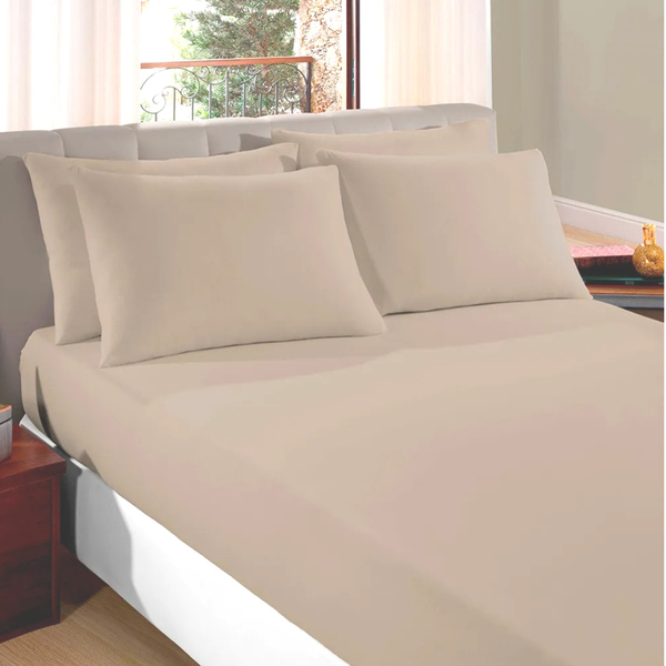 Jogo De Cama - Malha - 3 Peças - Casal - 100% Algodão -  Fio