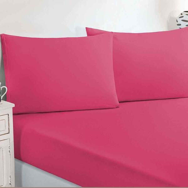 Jogo De Cama Malha Lençol 100% Algodão 3 Peças King - Pink