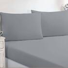 Jogo De Cama Malha Lençol 3 Peças King Cinza