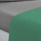 Jogo De Cama Malha Lençol 3 Peças Solteiro Verde Jade/cinza